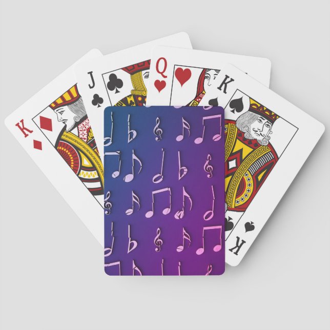 Music, Notes, Mute Playing Cards (Back)