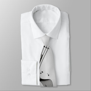 Music Notes on Silver Tie