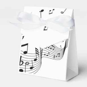 Music Notes on White Favour Box