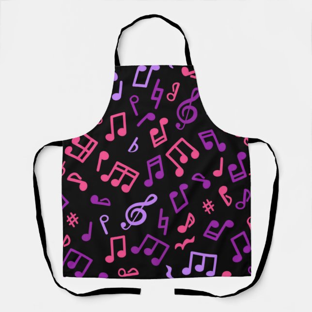 Music notes pattern apron (Front)
