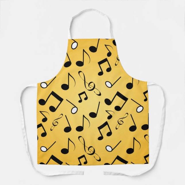 Music notes pattern apron (Front)