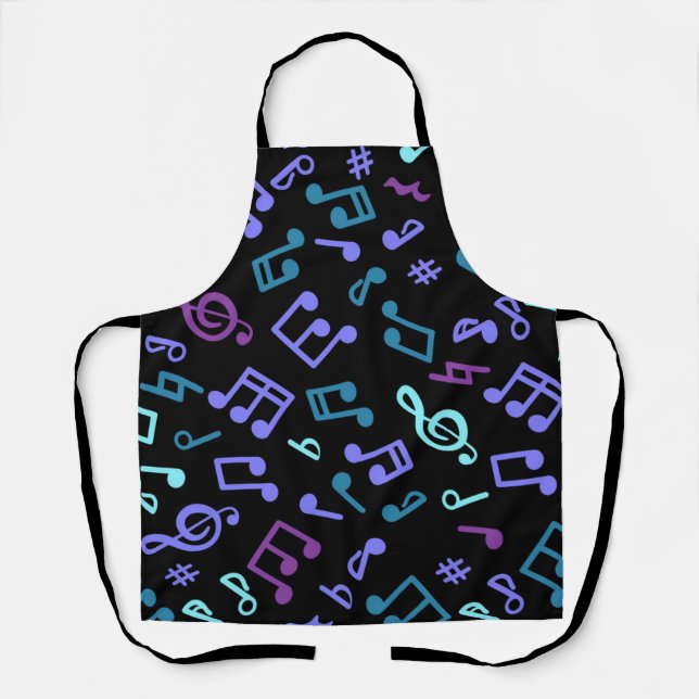 Music notes pattern apron (Front)
