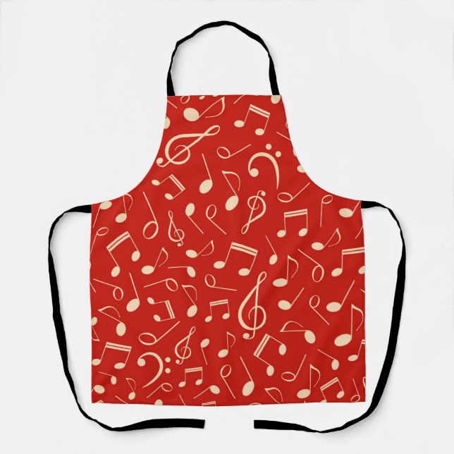 Music notes pattern apron (Front)