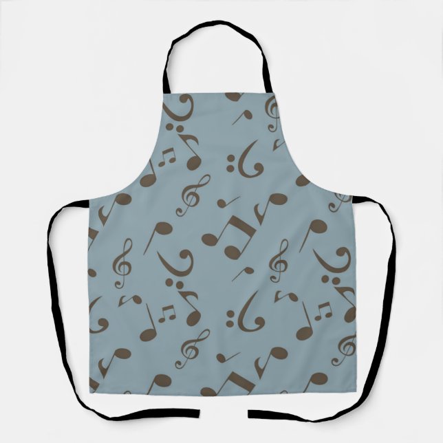 Music notes pattern apron (Front)