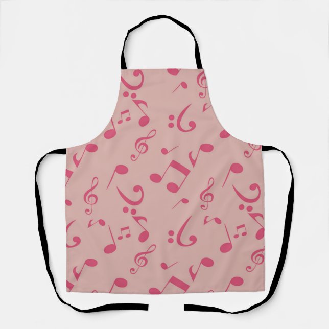 Music notes pattern apron (Front)