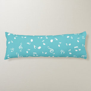 Music notes pattern body cushion