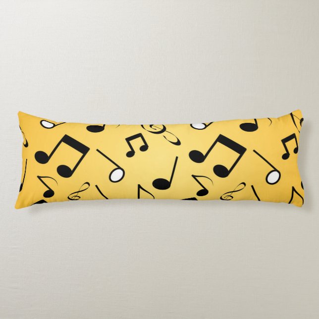 Music notes pattern body cushion (Front)