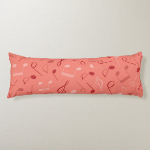 Music notes pattern body cushion