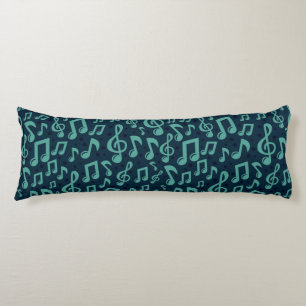 Music notes pattern body cushion