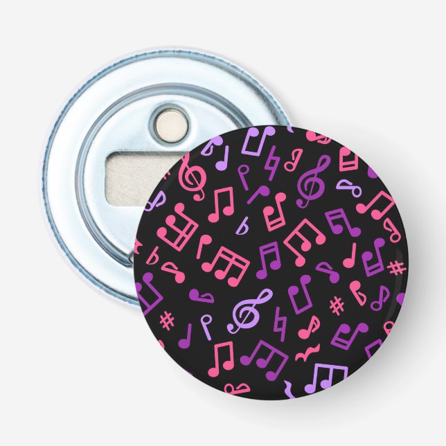 Music notes pattern bottle opener (Front)
