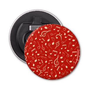 Music notes pattern bottle opener