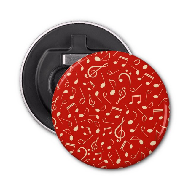 Music notes pattern bottle opener (Front)