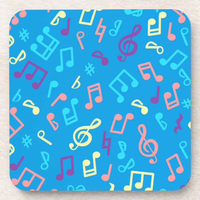Music notes pattern coaster (Front)