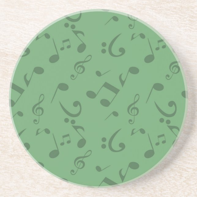 Music notes pattern coaster (Front)