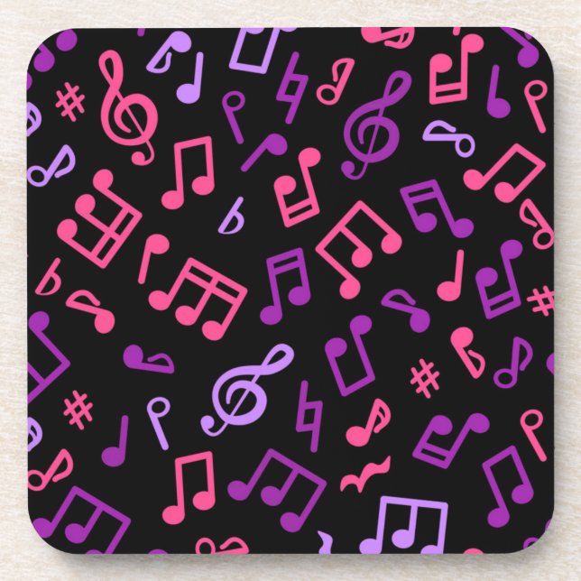 Music notes pattern coaster (Front)