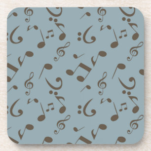 Music notes pattern coaster