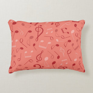 Music notes pattern decorative cushion