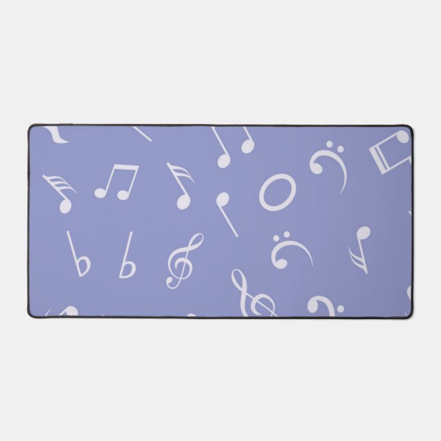 Music notes pattern desk mat (Front)
