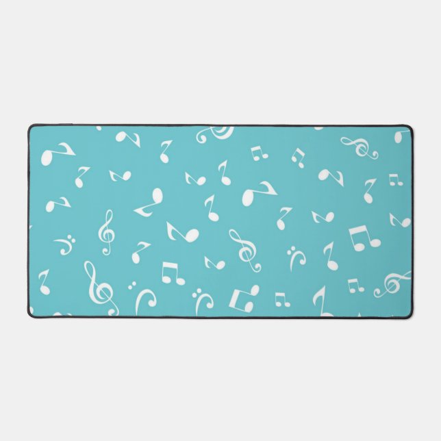 Music notes pattern desk mat (Front)