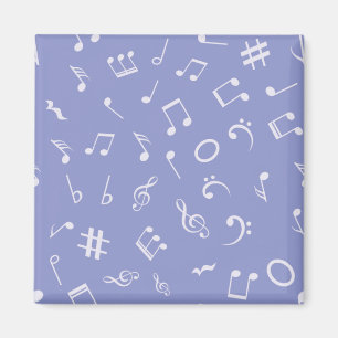 Music notes pattern magnet