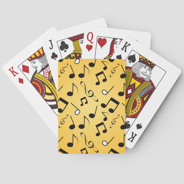 Music notes pattern playing cards (Back)