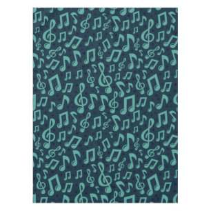 Music notes pattern tablecloth