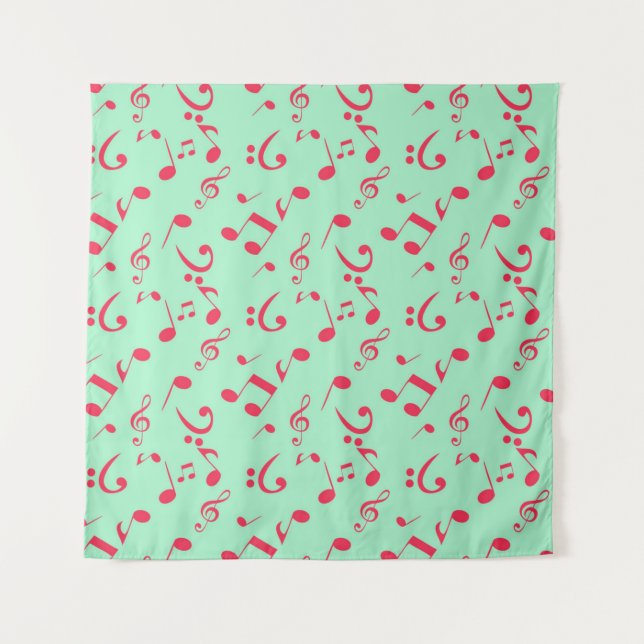 Music notes pattern tapestry (Front)