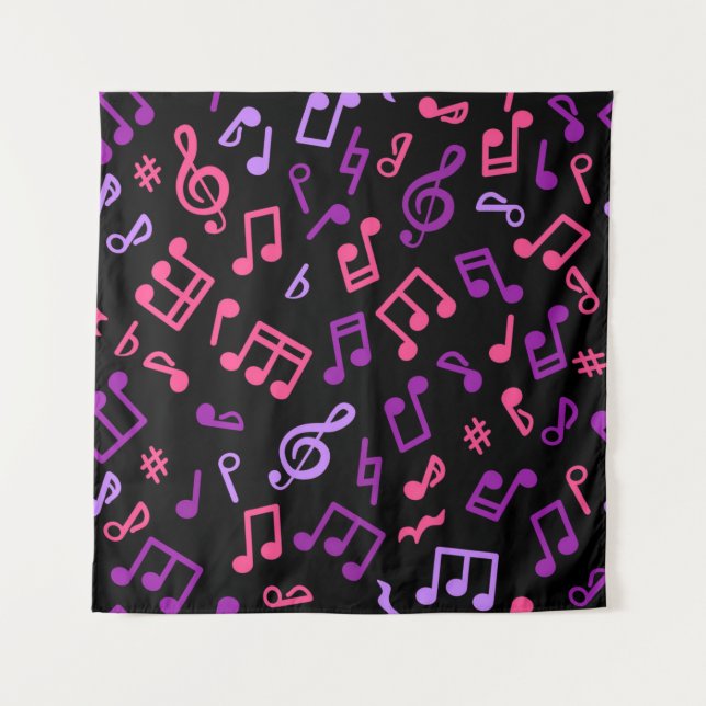 Music notes pattern tapestry (Front)