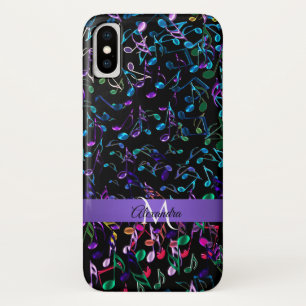 Music Notes Personalised iPhone X Case