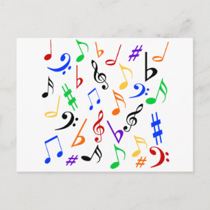 Music Notes Postcard - Multi