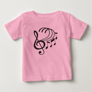 Music Notes Ruffle Tutu Baby T-Shirt