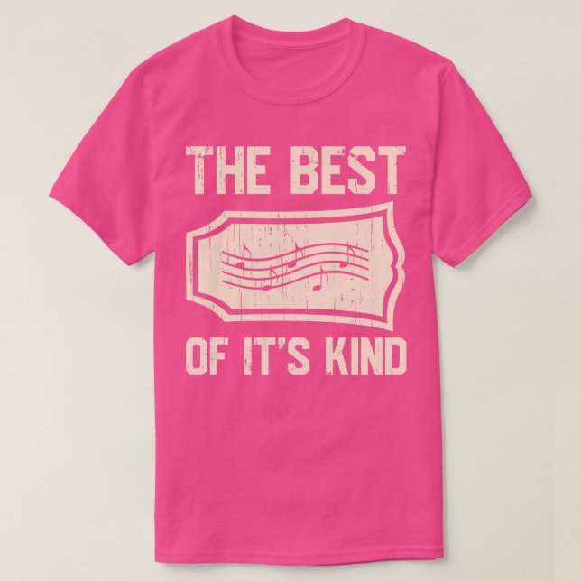 Music Notes Saying Vintage Best Musician T-Shirt (Design Front)