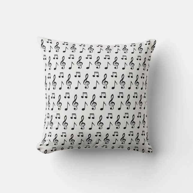 Music Notes Seamless Pattern Cushion (Front)