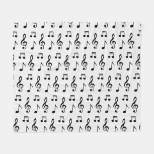 Music Notes Seamless Pattern  Fleece Blanket