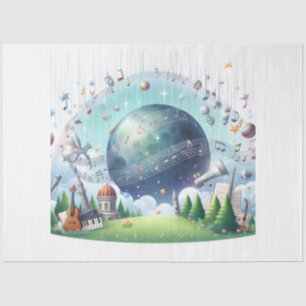 Music Notes Series Design 3 Tissue Paper