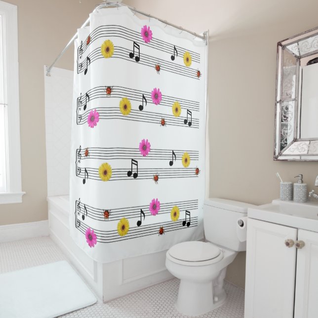 Music Notes Shower Curtain (In Situ)