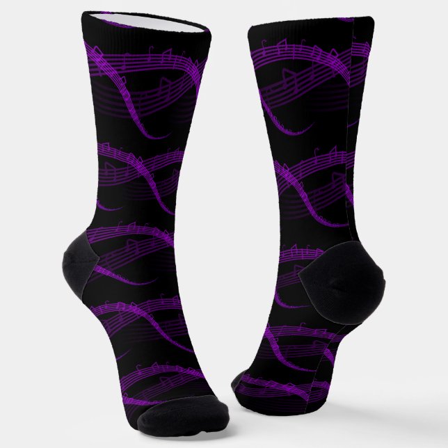 Music Notes Socks (Angled)