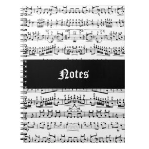 Music Notes Spiral Notebook