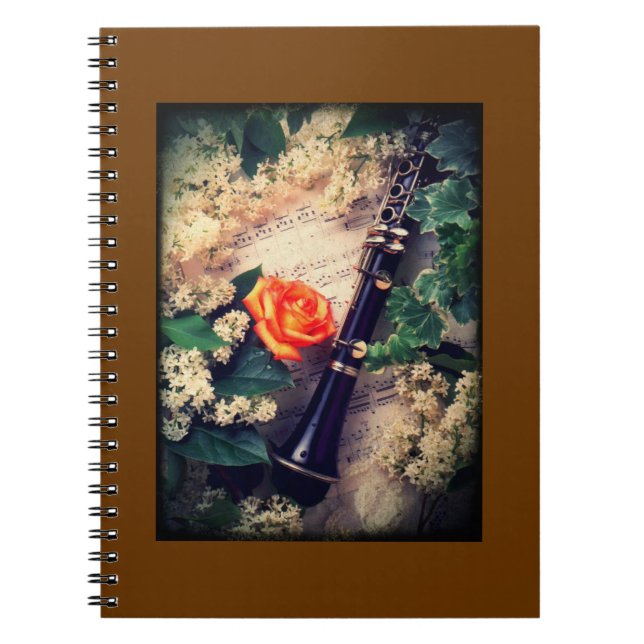 Music Notes Spiral Notebook (Front)