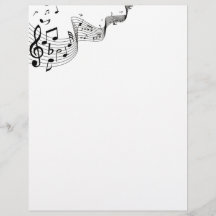 Music Notes Stationery