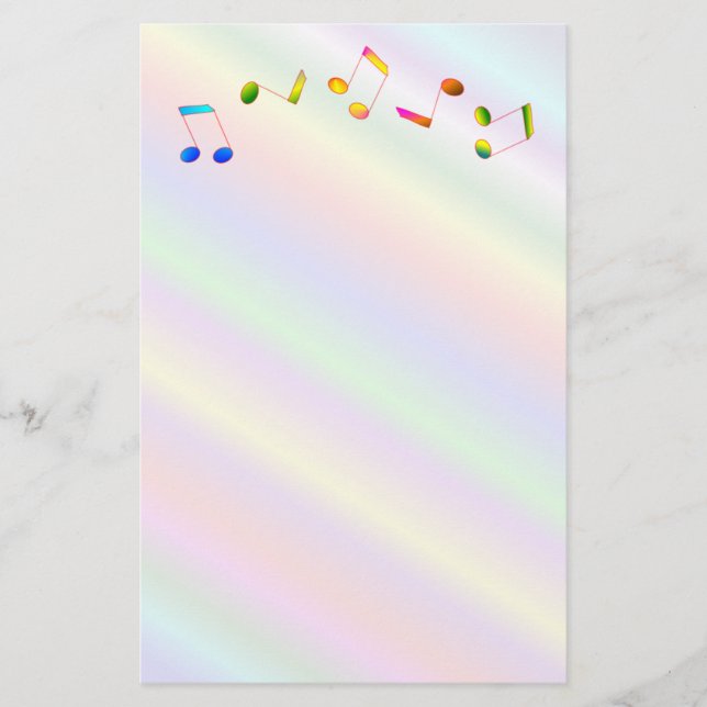 Music Notes Stationery (Front)