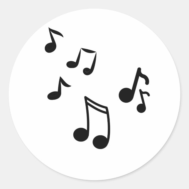 music notes sticker (Front)