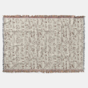 Music notes throw blanket
