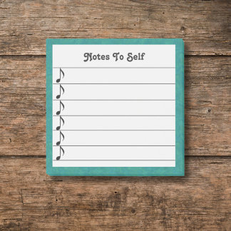 Music Notes To Self Lined Sticky