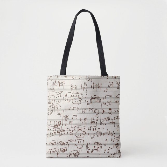 Music notes tote bag (Front)