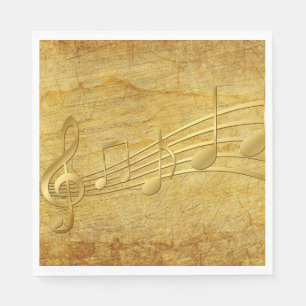 Music Notes Vintage Paper Napkin