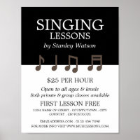 Music Notes, Vocalist Lessons Advertising