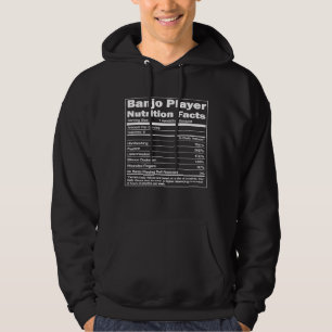 Music Nutrition Facts Banjo Player Hoodie