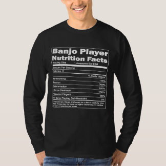 Music Nutrition Facts Banjo Player T-Shirt