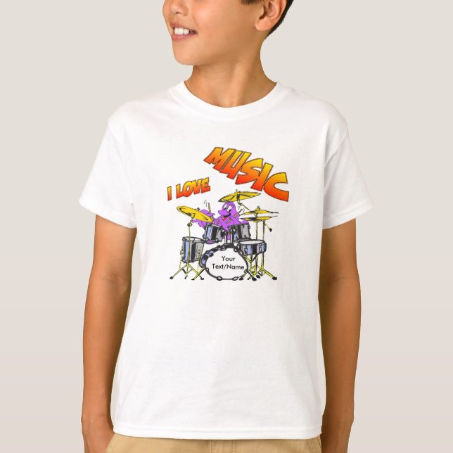 Music Octopus Customisable Kids T-shirt (Front)